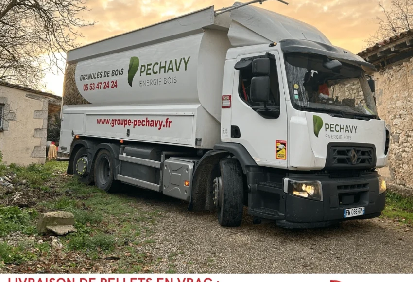 Livraison de pellets en vrac délais et disponibilité Pechavy Energie Bois