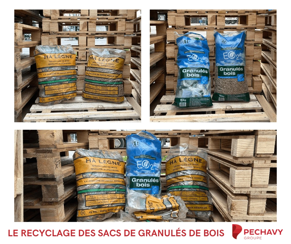 Le recyclage des sacs de granulés de bois