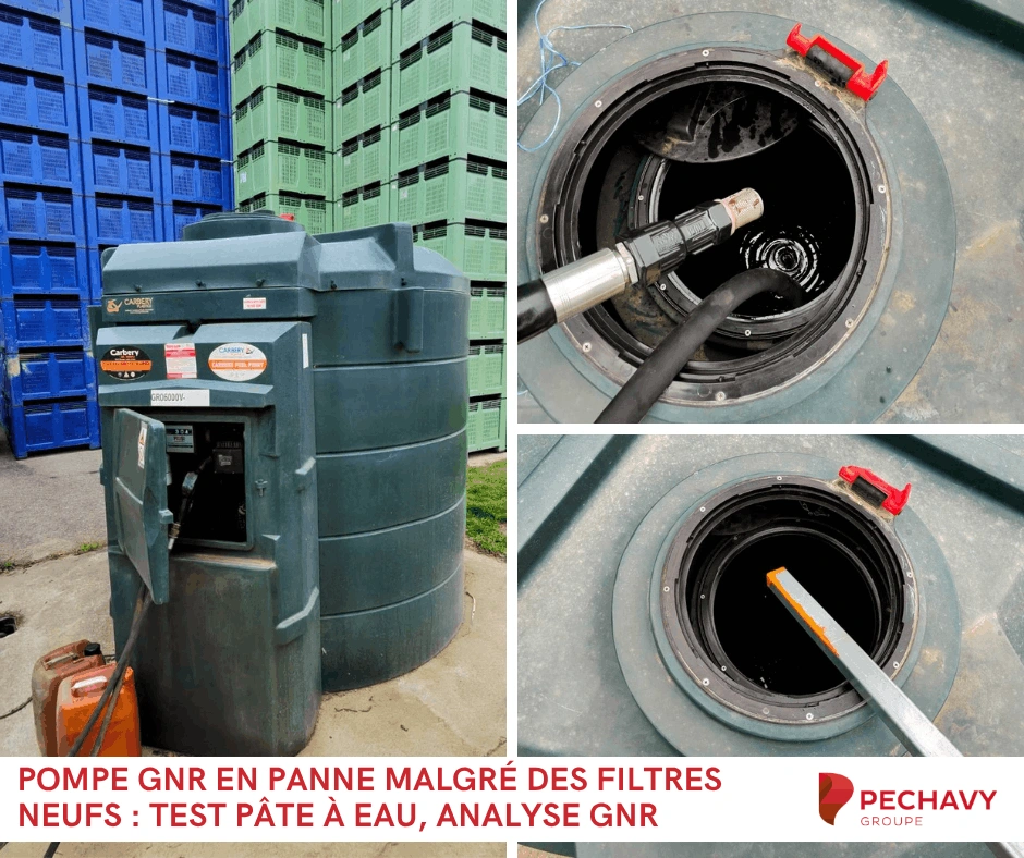 Pompe GNR en panne malgré des filtres neufs Test pâte à eau, analyse GNR (1)