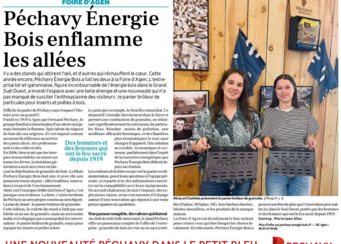 article de presse le petit bleu sur le panier brûleur