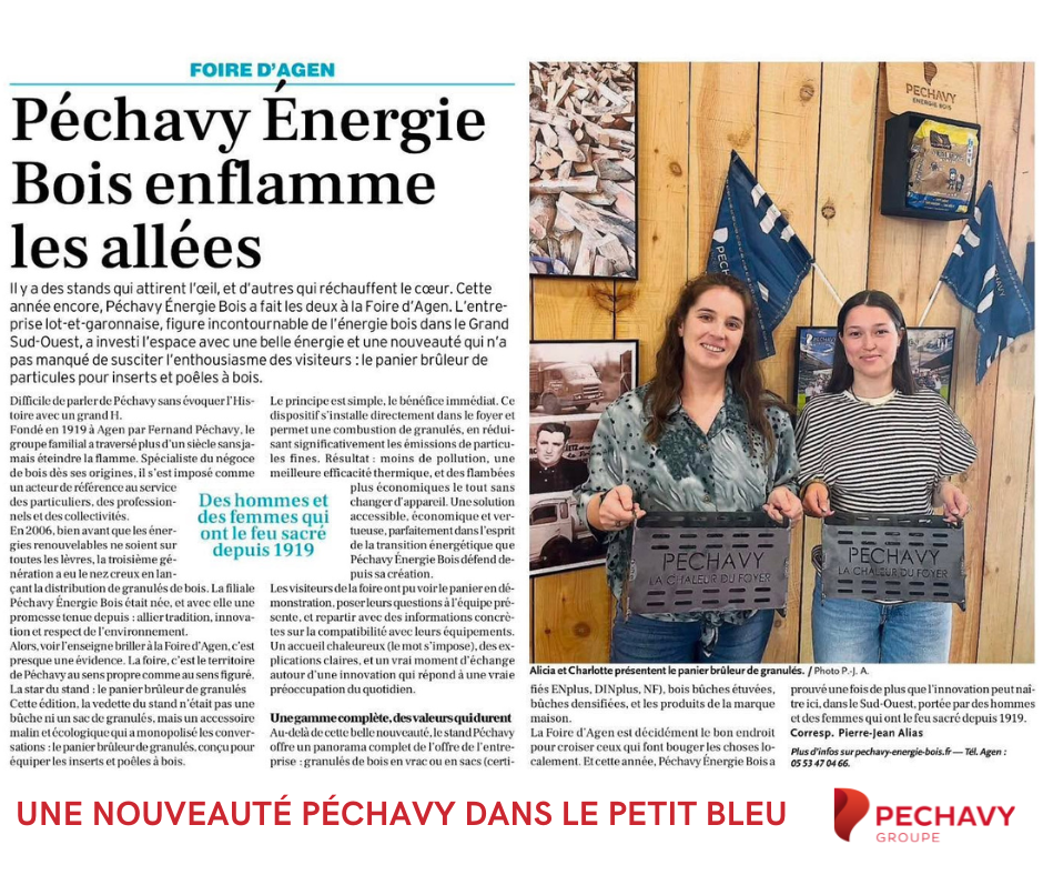 article de presse le petit bleu sur le panier brûleur