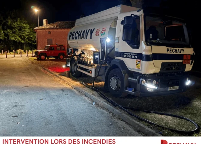 Intervention lors des incendies de Durance et Boussès Groupe Péchavy Energie