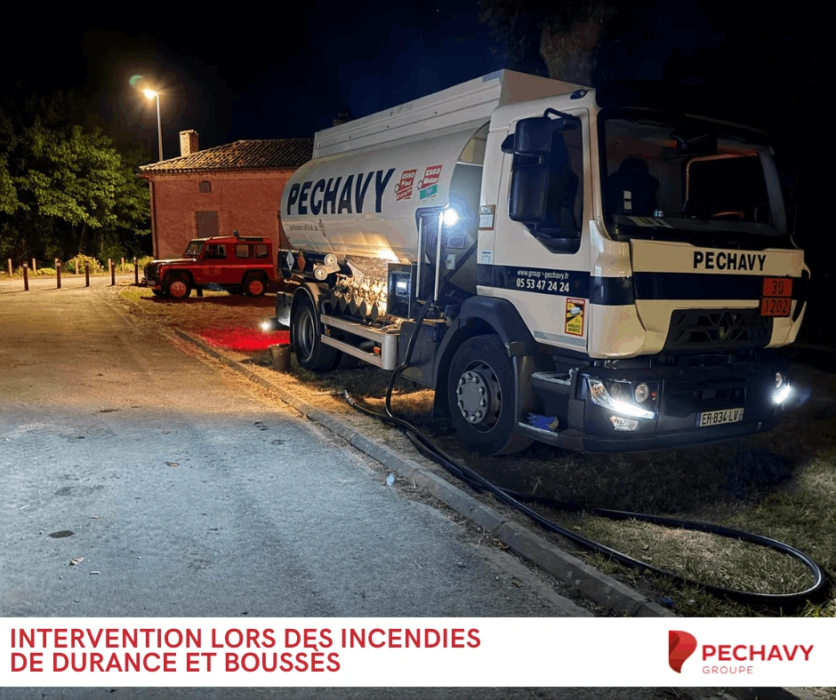 Intervention lors des incendies de Durance et Boussès Groupe Péchavy Energie