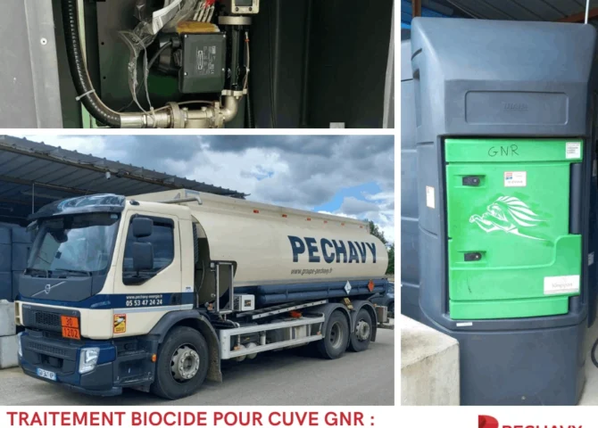 Traitement biocide pour cuve GNR éliminez les bactéries responsables des problèmes d'aspiration Péchavy Energie