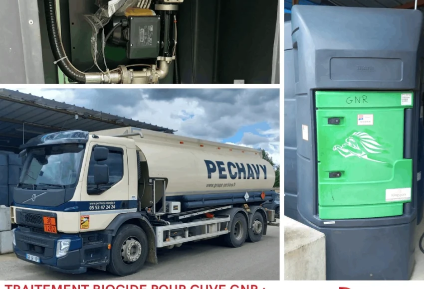 Traitement biocide pour cuve GNR éliminez les bactéries responsables des problèmes d'aspiration Péchavy Energie