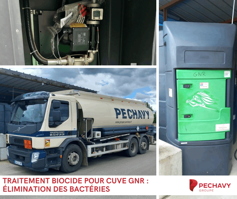 Traitement biocide pour cuve GNR éliminez les bactéries responsables des problèmes d'aspiration Péchavy Energie