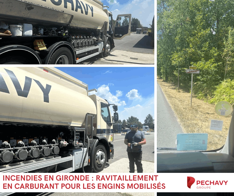 incendie gironde - Péchavy Energie mobilisé dans la lutte contre les incendies de Gironde pour le ravitaillement en carburant